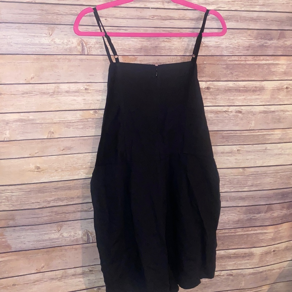 Madewell Linen Blend Sleeveless Romper With Tie - Picture 4 of 6